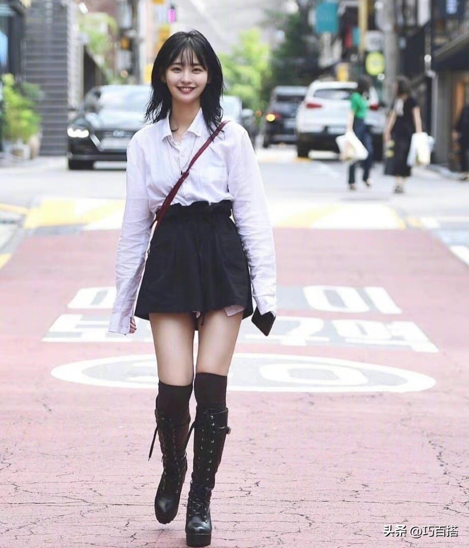 韩国路人穿搭真实街拍,韩国素人穿搭夏季
