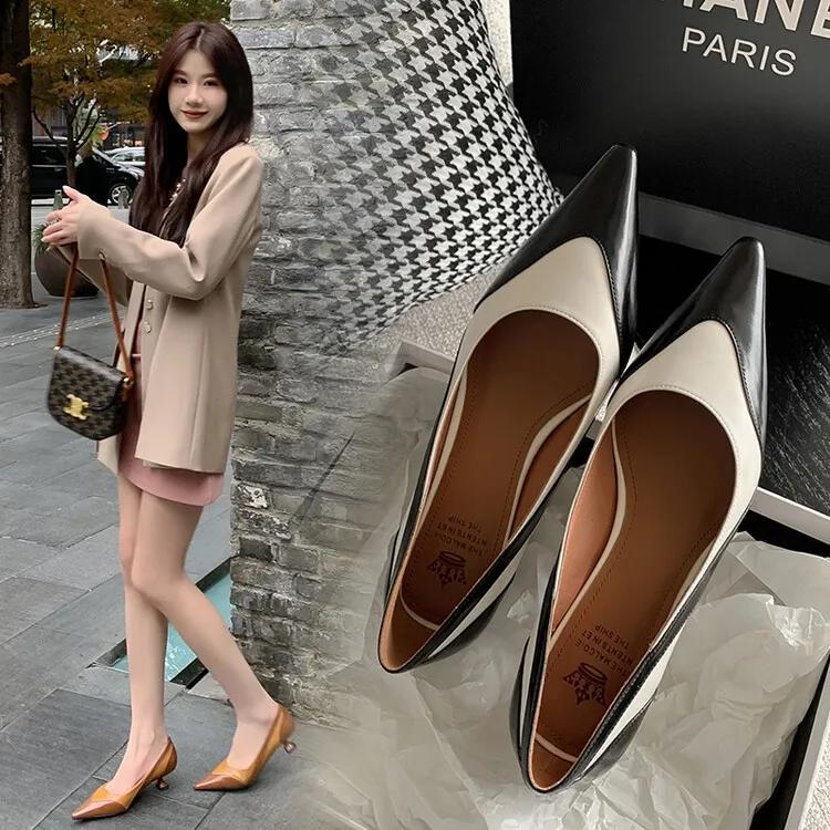 法式设计师款鞋,法式尖头单鞋设计师