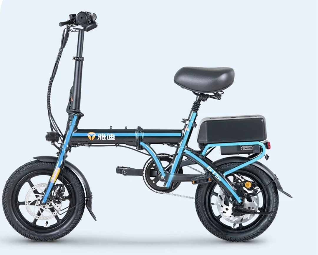 雅迪折叠电动车gt5s,雅迪gt5折叠电动车大电池