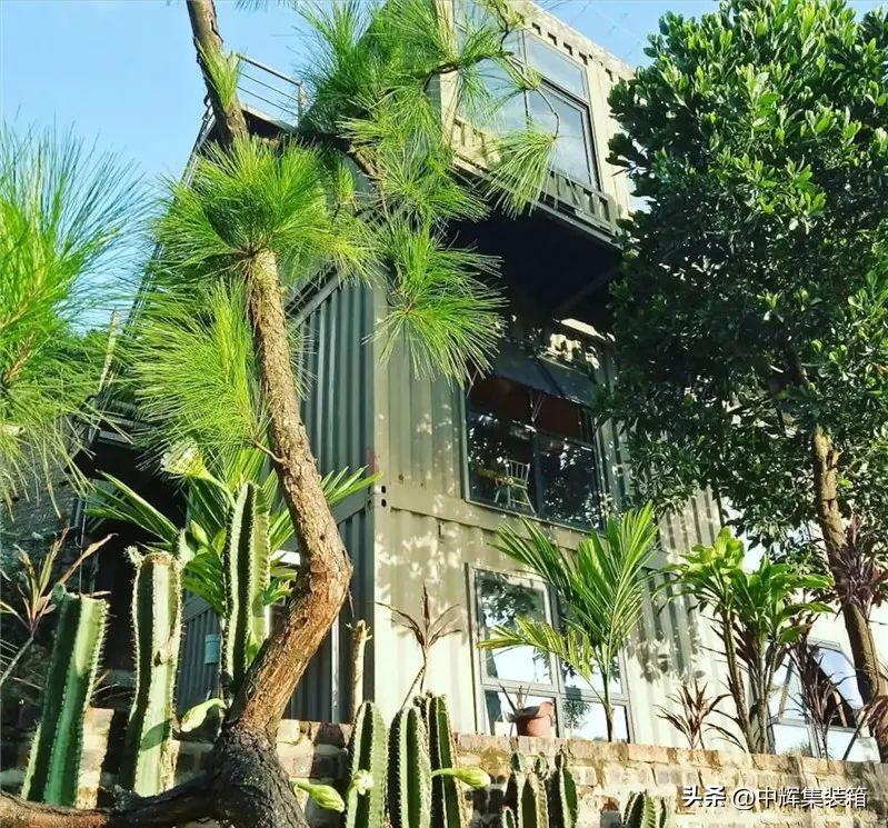 集装箱全景落地窗民宿,组合式集装箱民宿