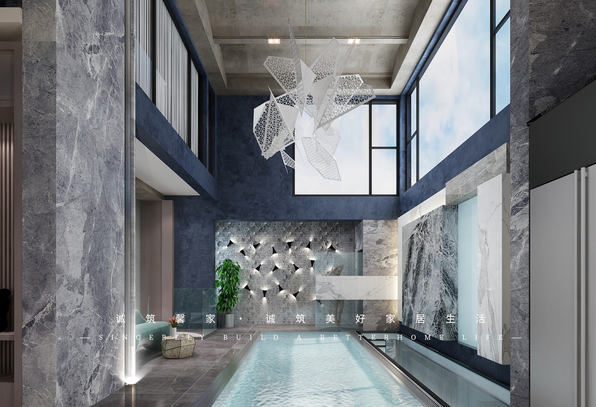 一楼送负一楼装修案例黑白灰,负一楼墙壁用什么装饰材料