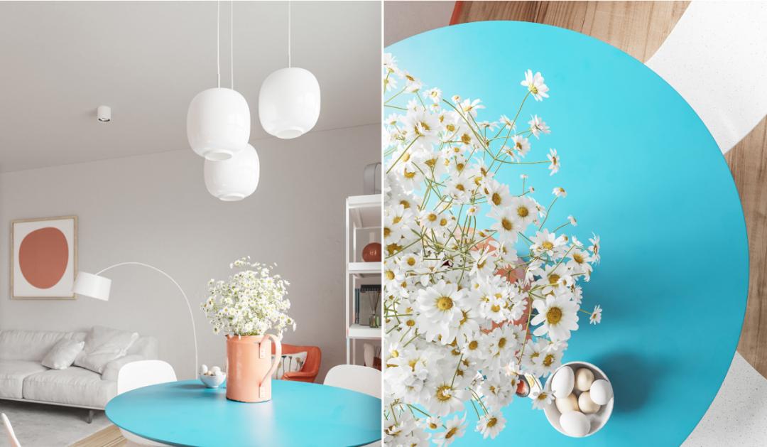 蓝橙色彩构成,活力橙配色装修