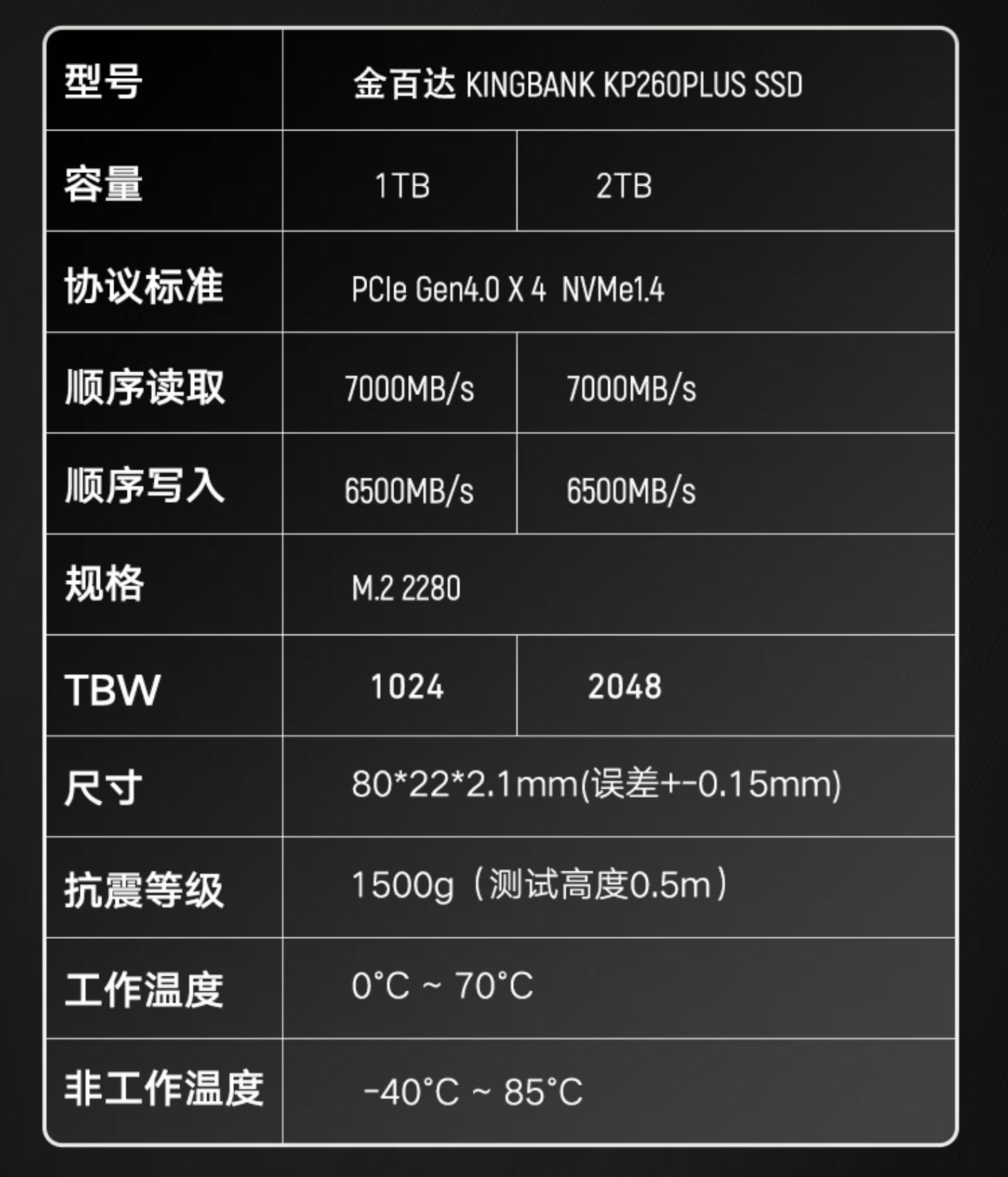 金百达KP260固态硬盘推荐,微星h610m-e支持金百达kp260plus吗