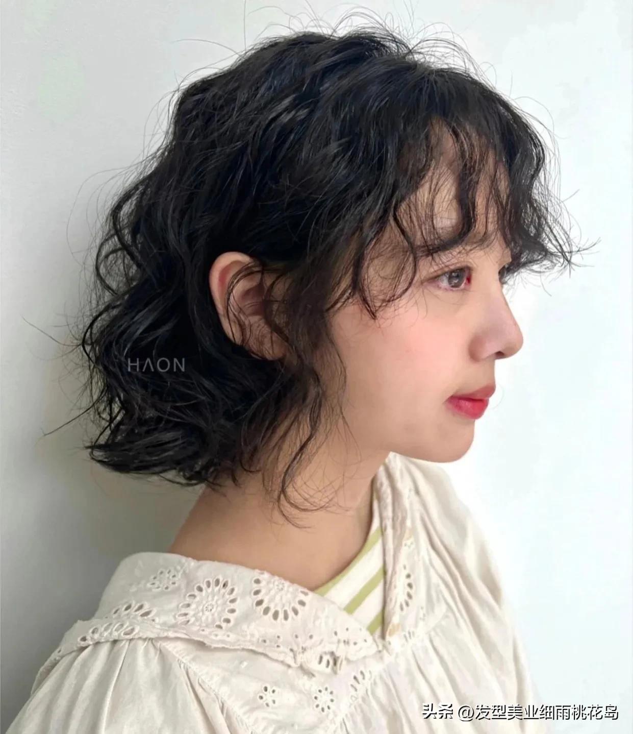 温柔蛋卷头,烫短蛋卷头