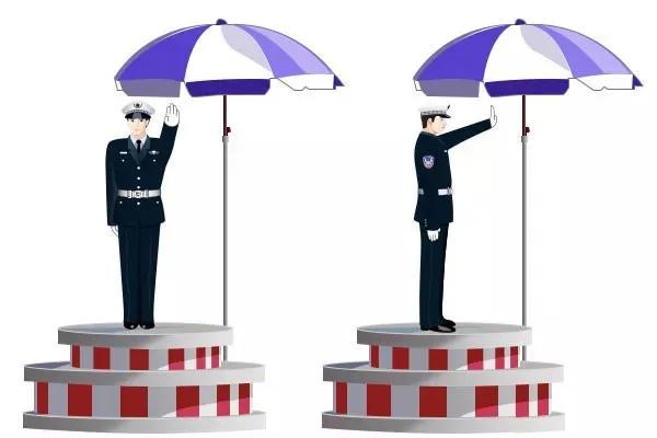 交警手势是脸朝哪边指挥哪边吗,交警指挥交通的手势有哪几种