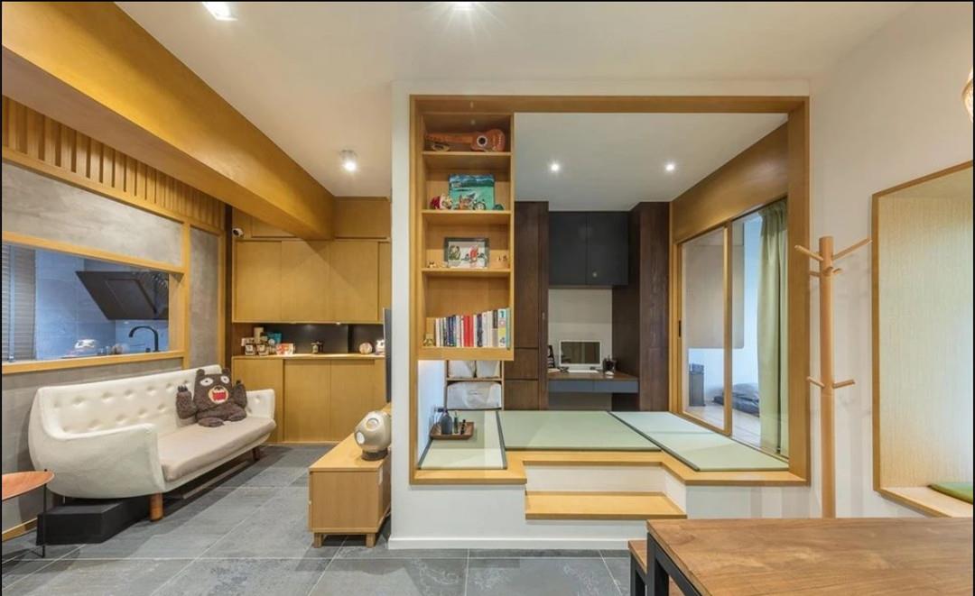 小客厅榻榻米隔出一间卧室,室内客厅想隔出卧室榻榻米效果图