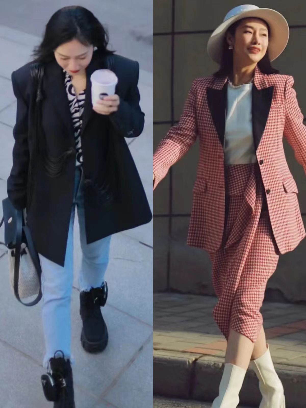 时髦精告诉你,九分裤短靴时髦精都在穿