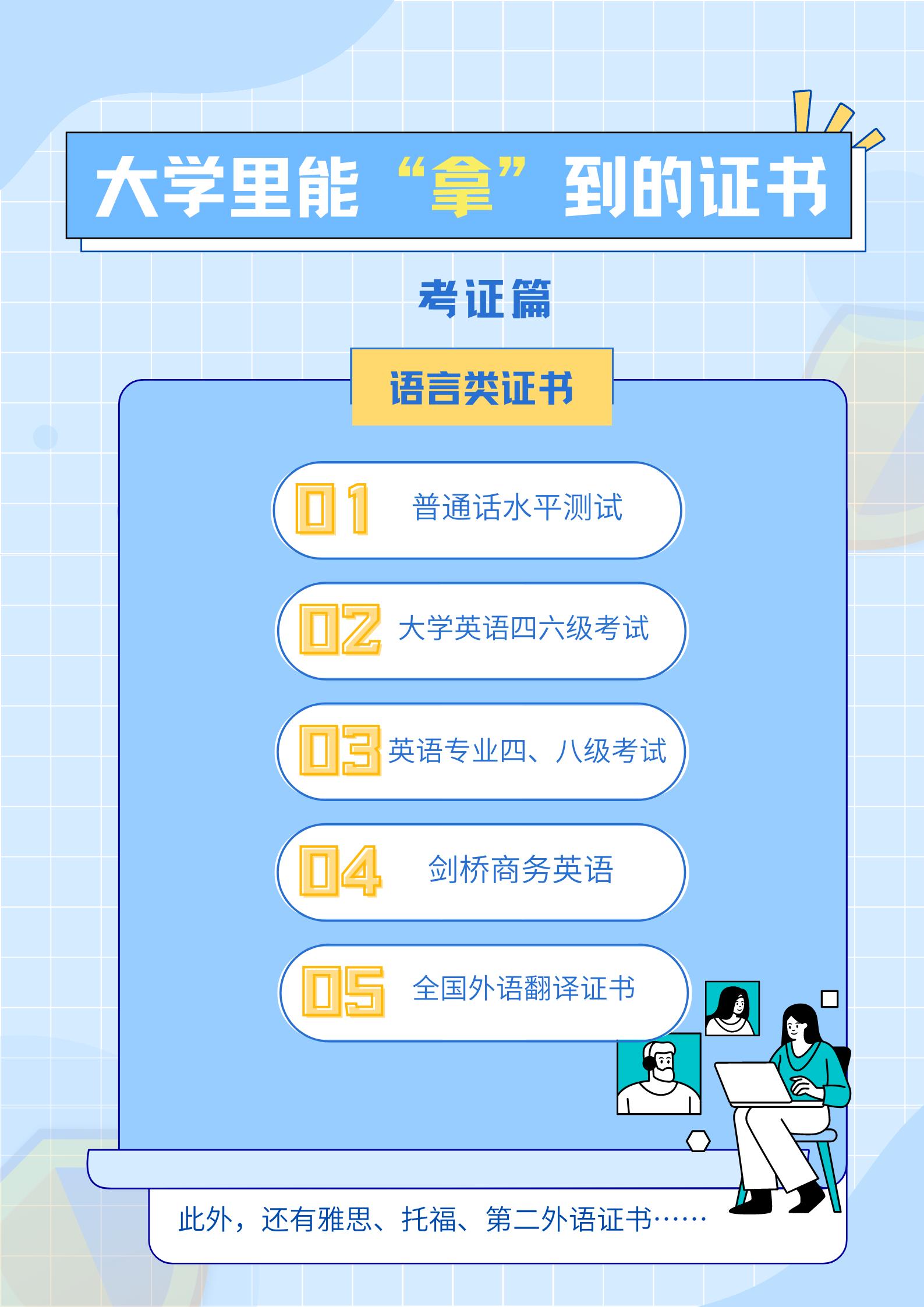 大学里必须要考的十大证书,大学四年这么短可以考六个证书