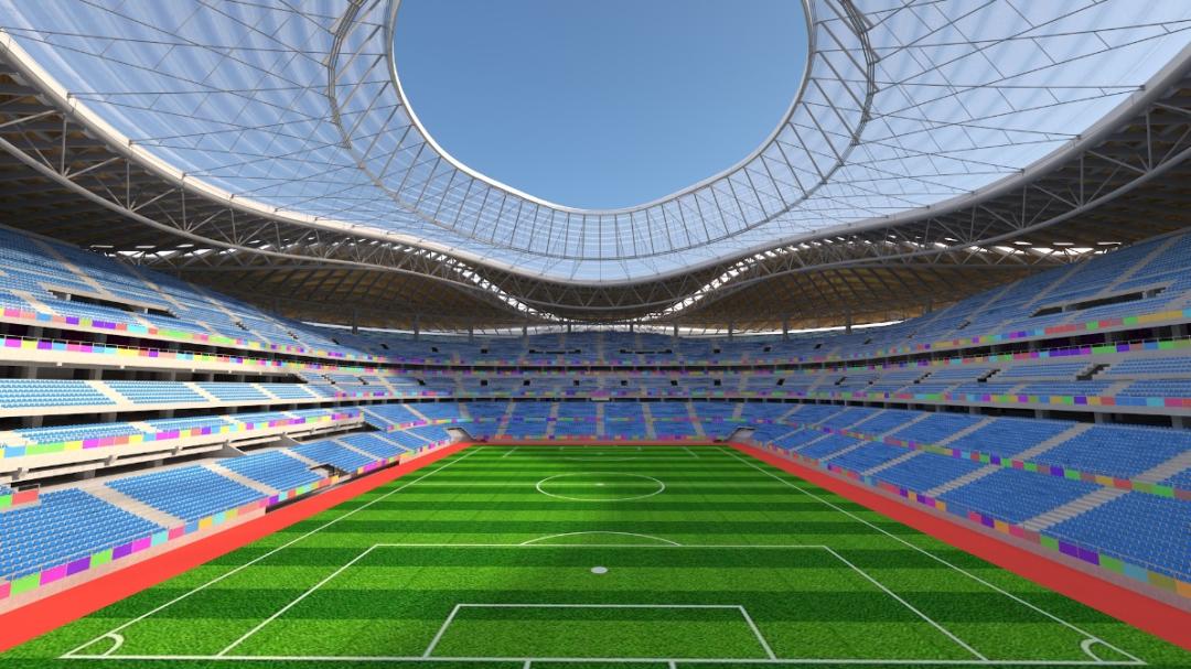 山东第一个国际足球场,山东首个6万座足球场效果图