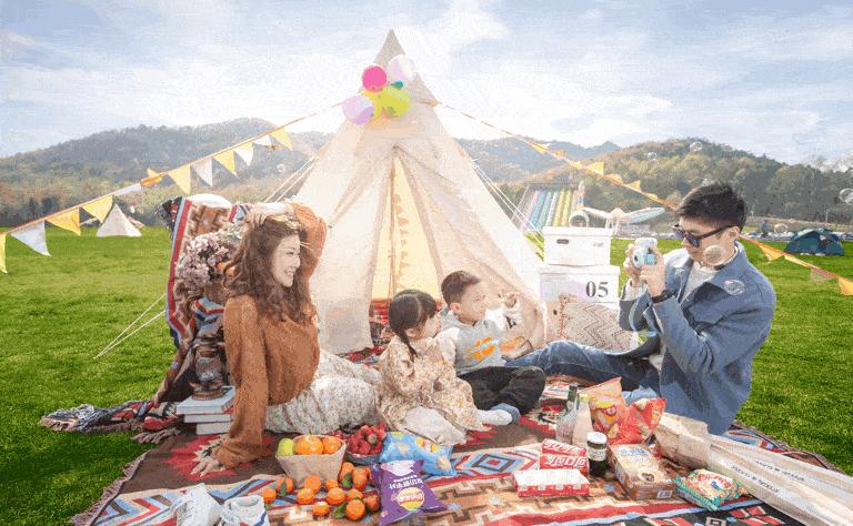 想了一百种关于春天的文案,却不及一场金坛茅山春日野餐露营美好