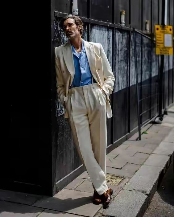 西装大衣穿搭高级感男人,穿休闲西装很有气质的男人