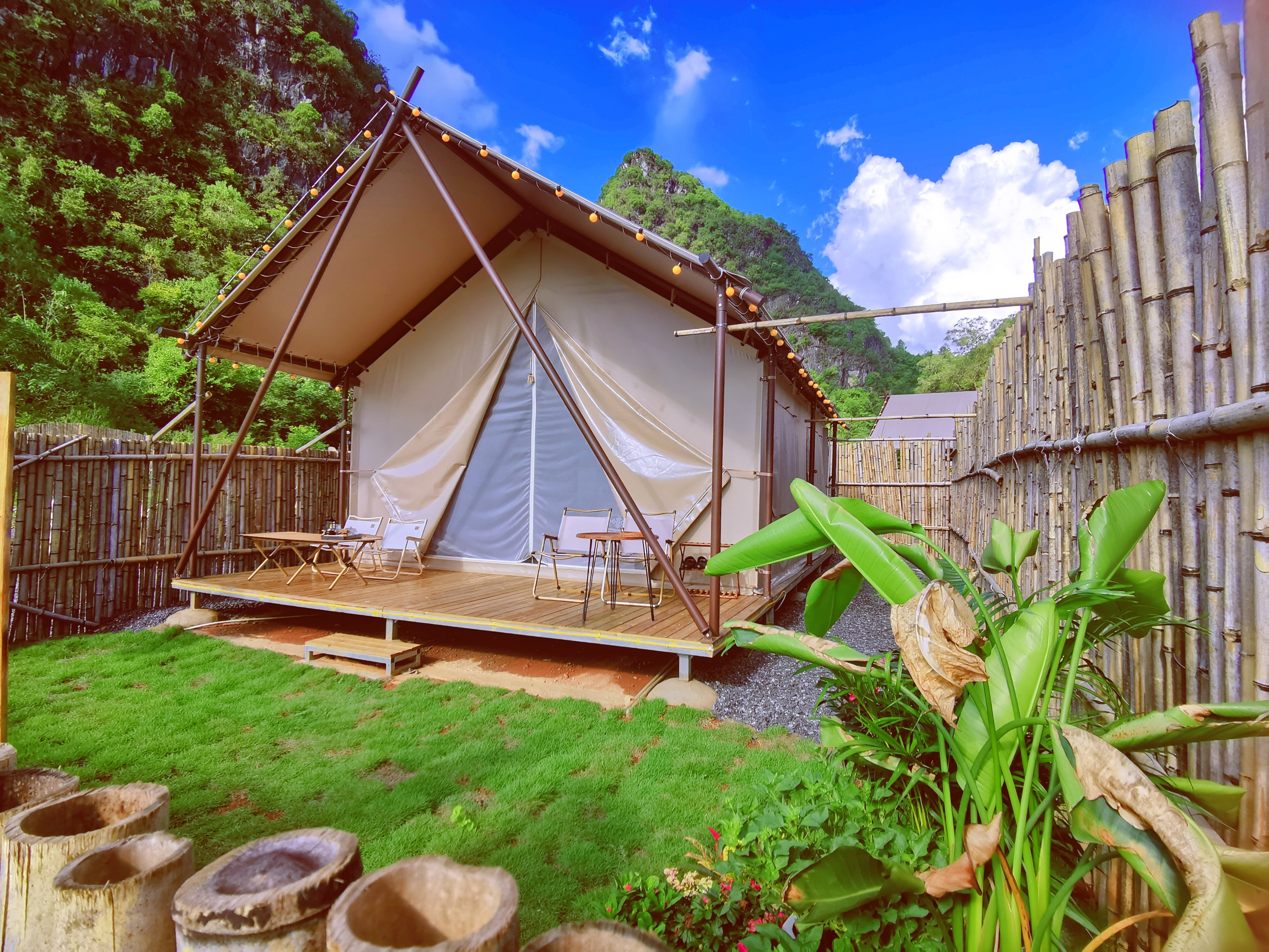 清远英德峰林晓镇精品露营地,清远英德湖畔野奢露营