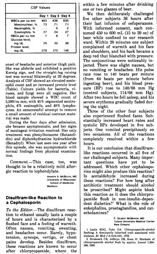 男子1斤白酒+12粒头孢，没有发生双硫仑样反应，医生大惑不解？