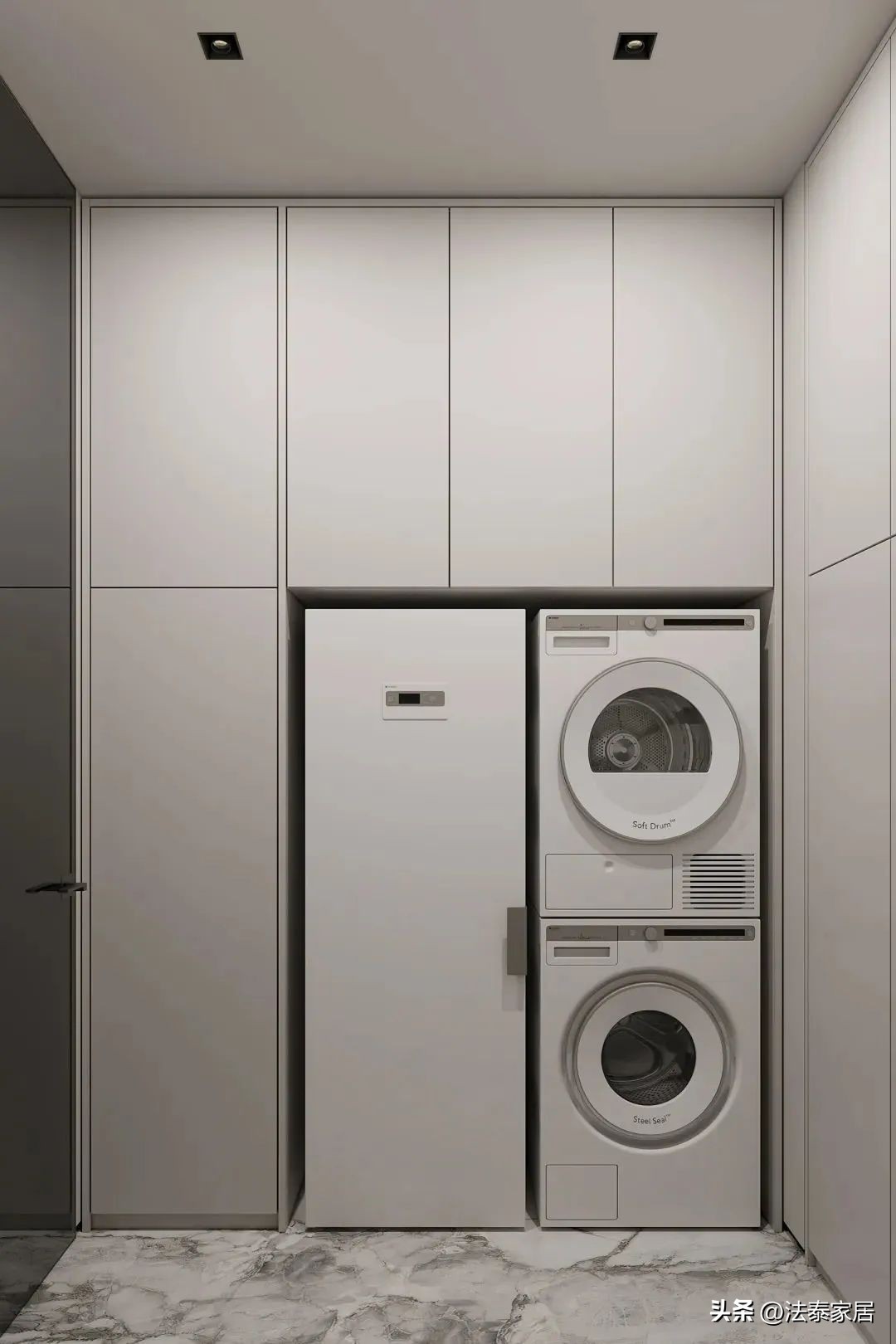 客厅墙柜与展示柜一体化,门墙柜一体化解决方案