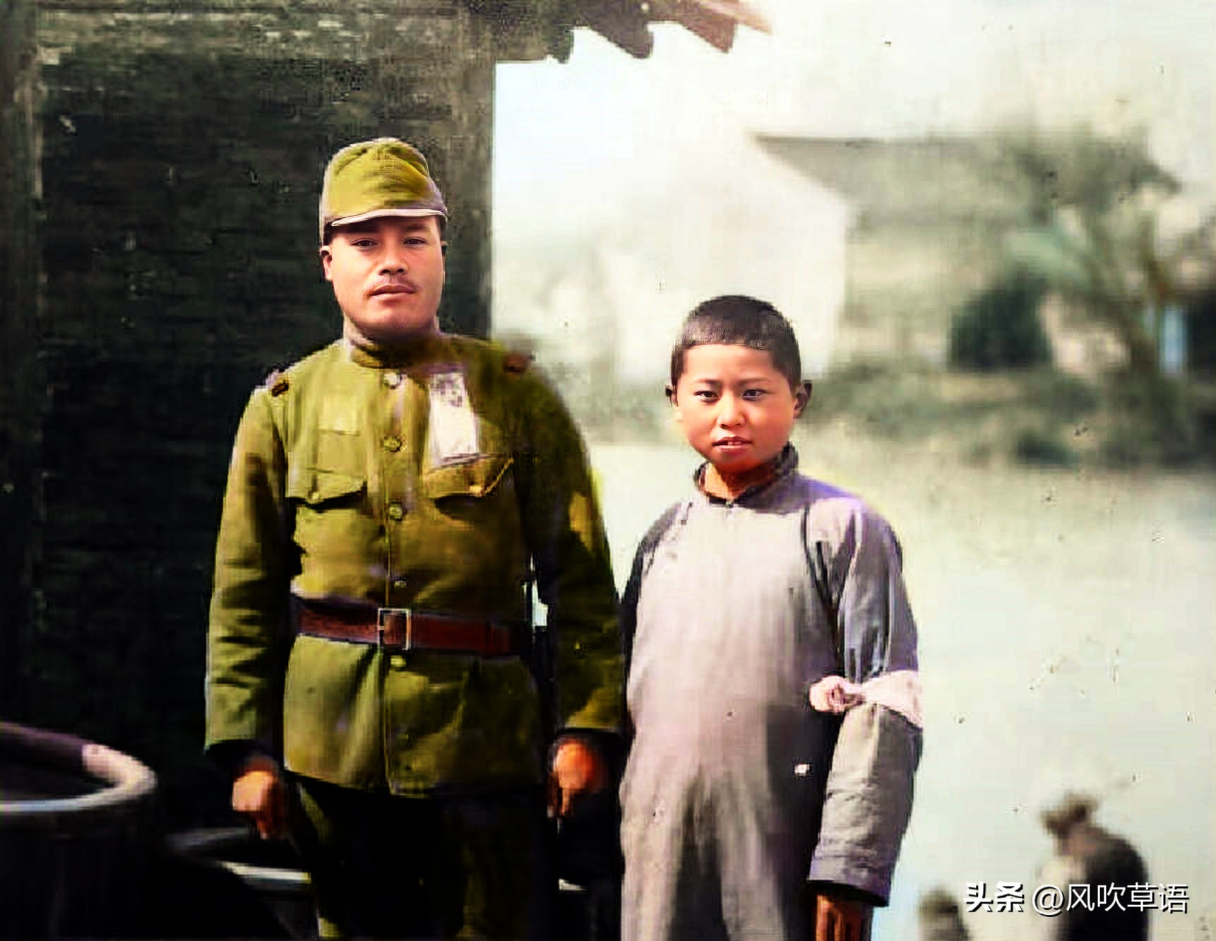 80多年前的山西临汾，小汉奸面目可憎，帝尧庙古色古香