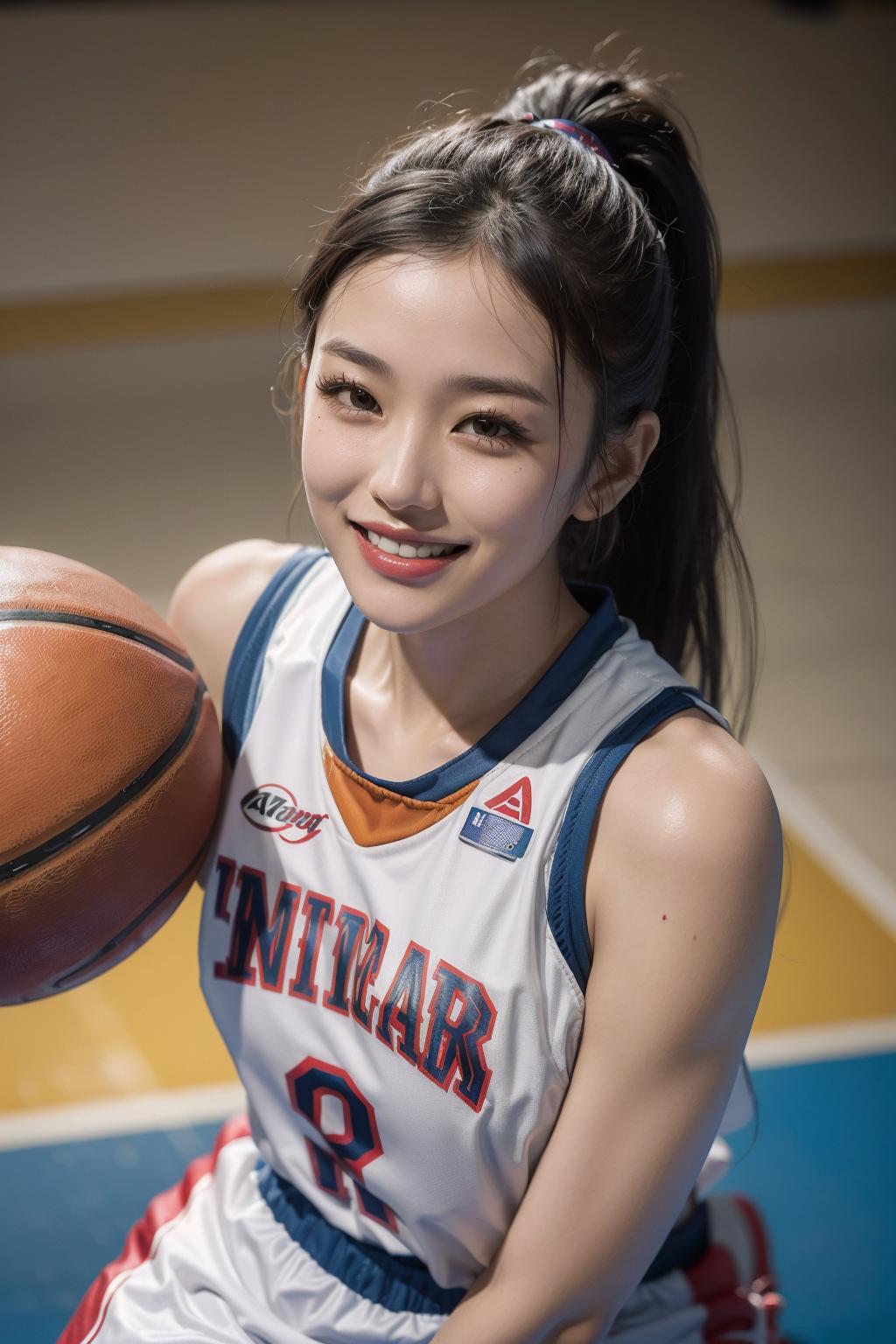 ai绘画篮球宝贝,篮球少女ai绘画