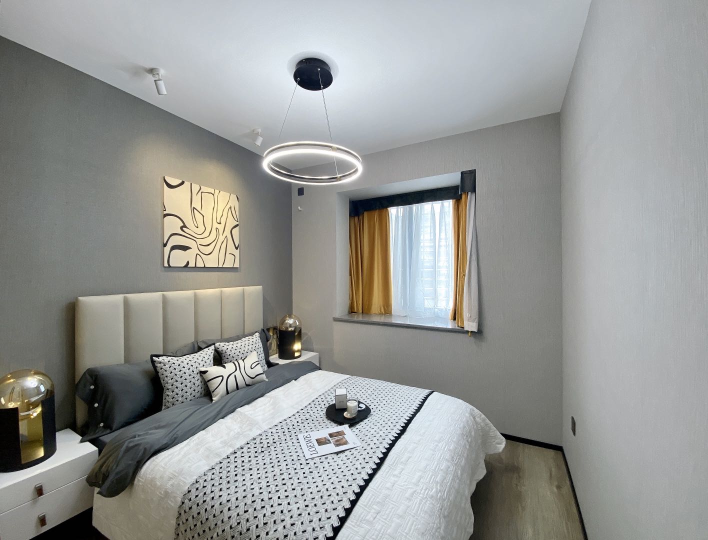 现代简约灰色系的房间搭配什么,轻奢风格全屋搭配高级灰117平