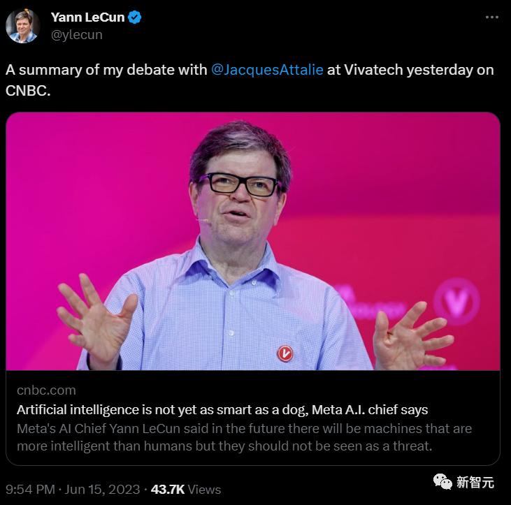 LeCun再爆金句：ChatGPT？连条狗都比不上！语言模型喂出来的而已