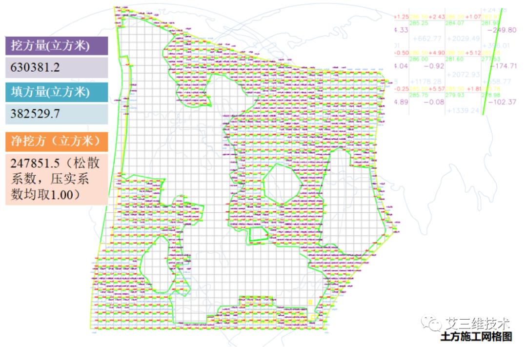 南方cass软件怎样计算土石方,方格网法计算土石方工程量完整版