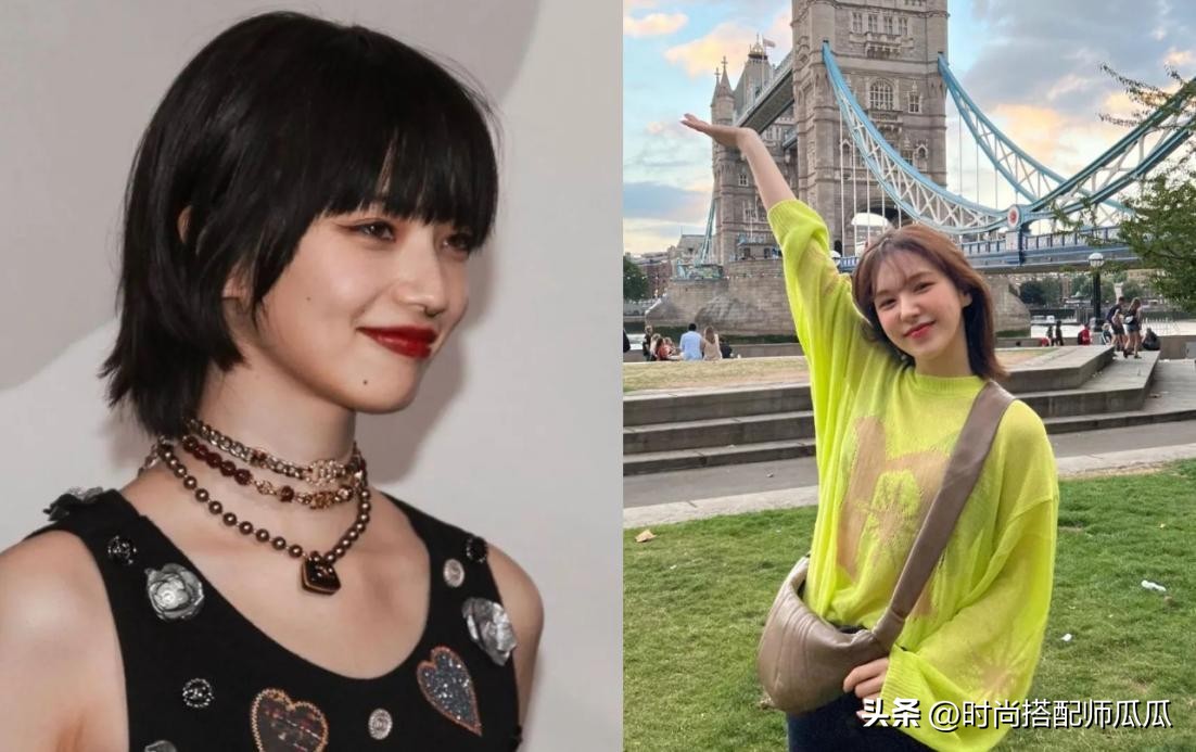 好看的减龄短发宋慧乔,宋慧乔表态发型的尽头是黑长直