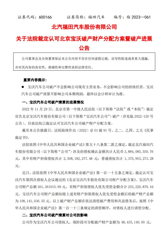 宝沃汽车破产后期质保,宝沃破产赔钱给员工吗