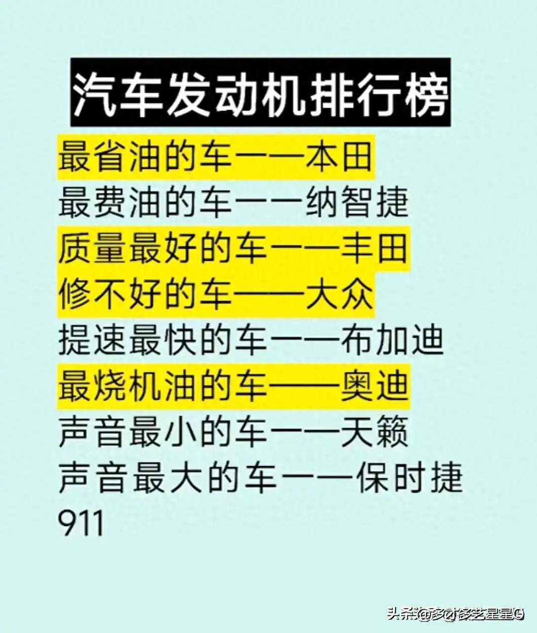 最好的十大汽车发动机,十大最耐用汽车发动机排行榜