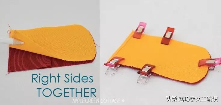 两块布制作的收纳袋,两块长方形布怎么做一个收纳袋