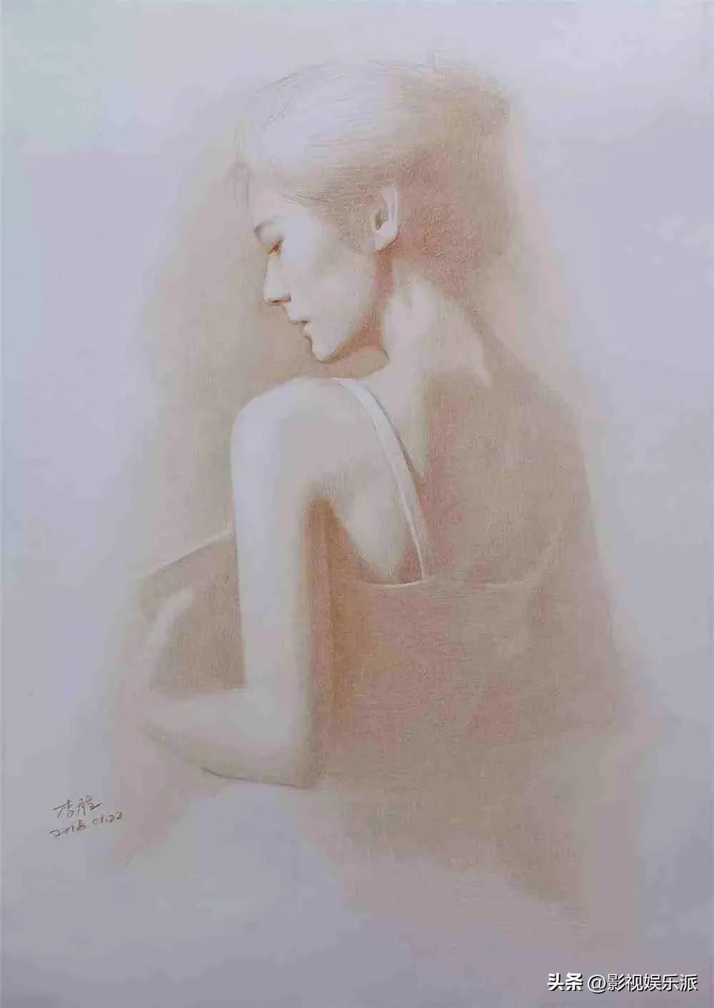 女人素描艺术作品欣赏,超漂亮女性素描画法