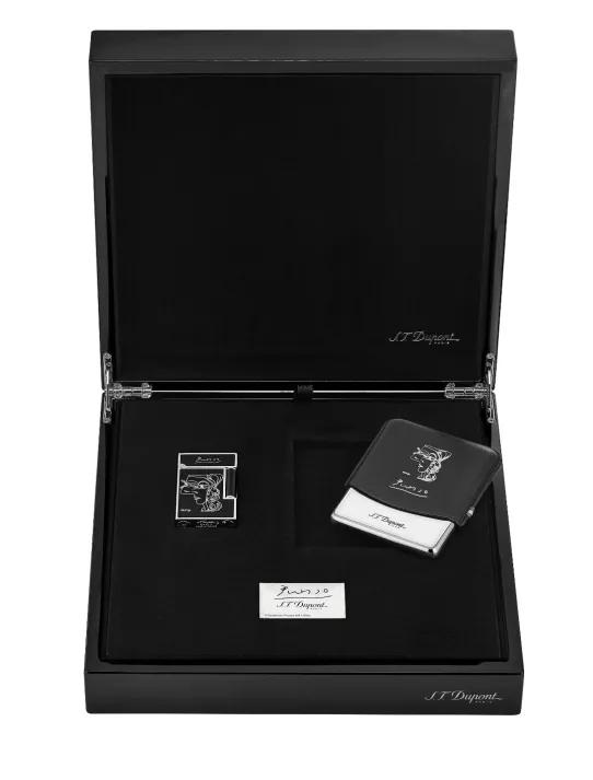 都彭毕加索黑漆面朗声打火机,都彭毕加索纯铜朗声打火机蓝金