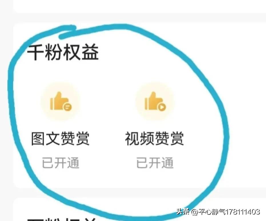 千粉的头条赞赏在哪里,千粉图文赞赏和视频赞赏是什么