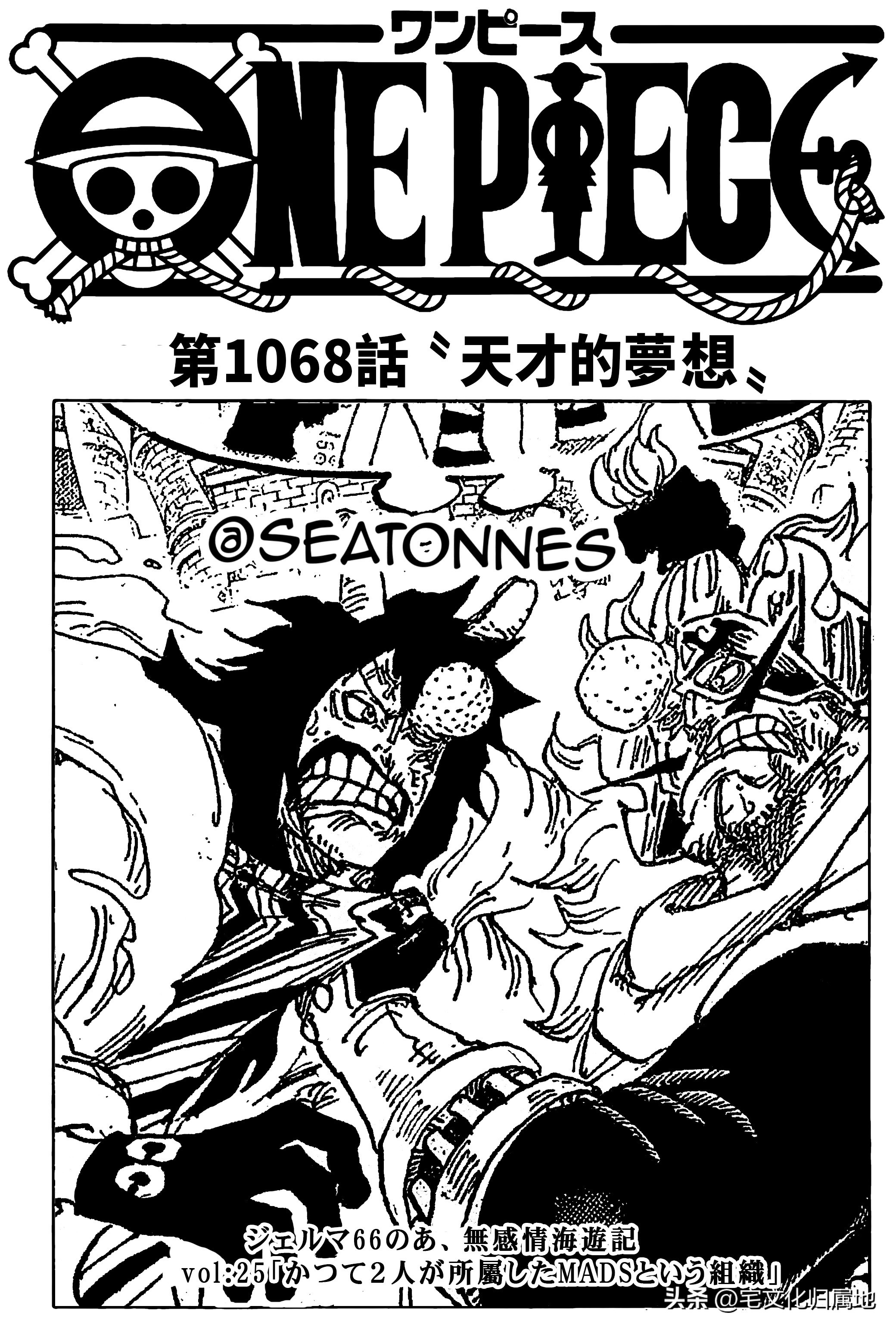 路飞vs路奇漫画1068,海贼王第1076集路飞所期盼的世界