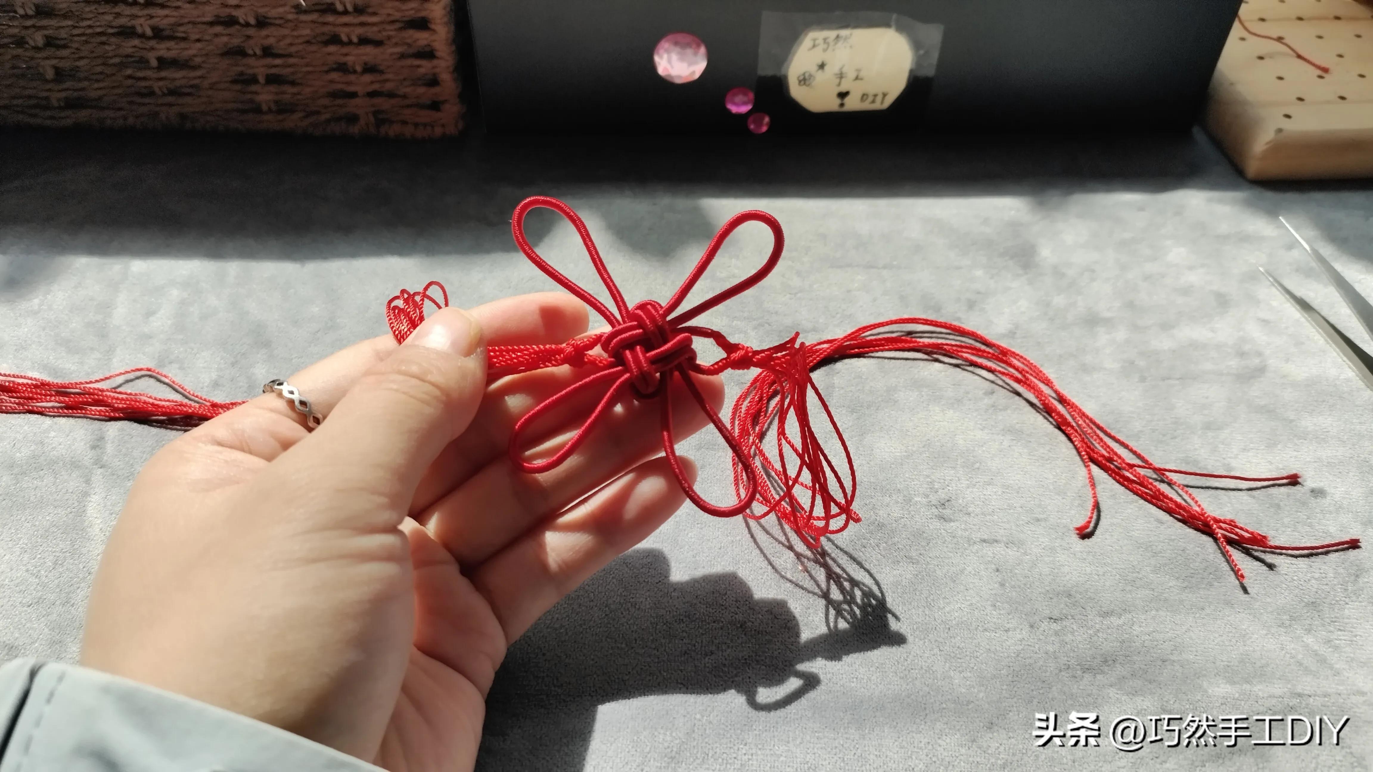 中国结吉祥结的编法教程,吉祥结和双线结编一起