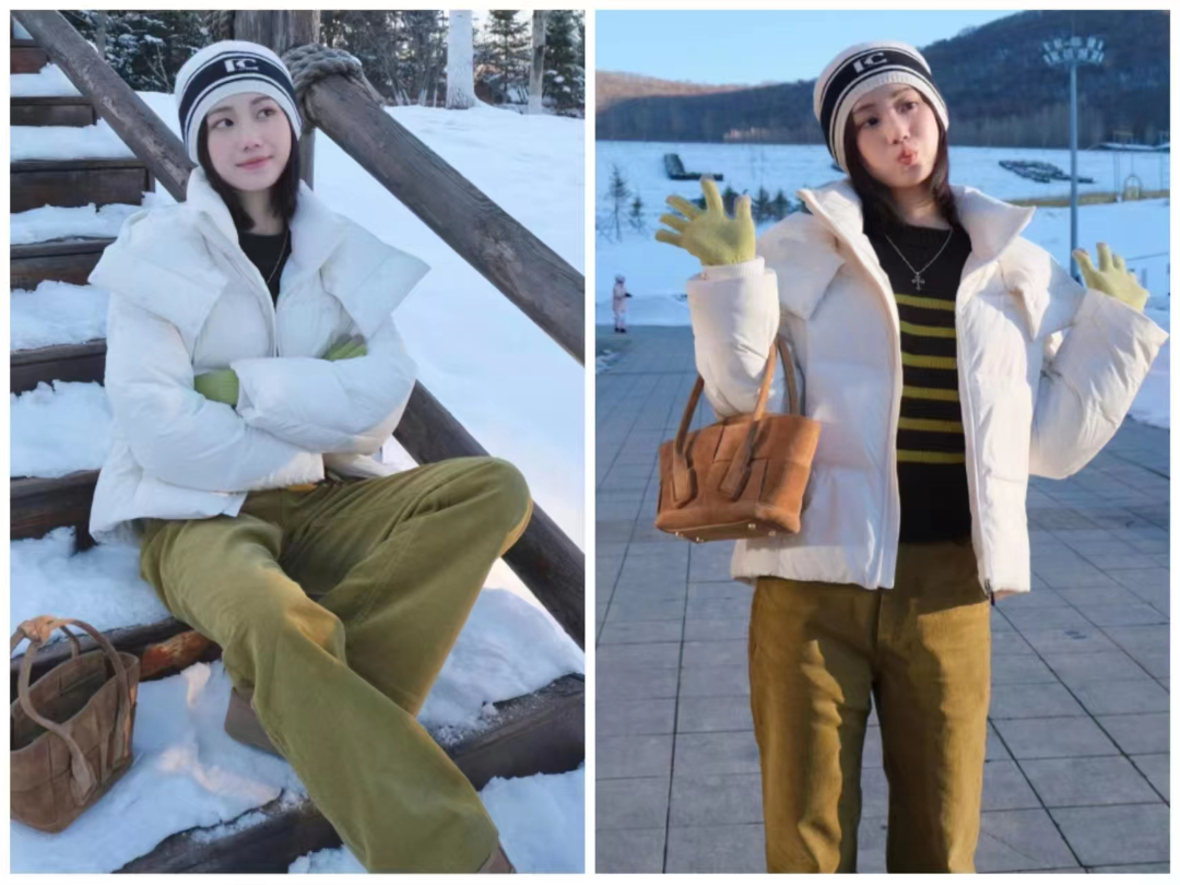 羽绒服搭配什么裤子女孩,女羽绒服和裤子配什么鞋子好看