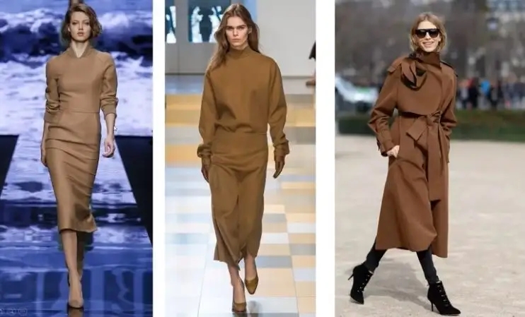 这些颜色穿在一起显白又高级,秋冬穿棕色系真的太显白了