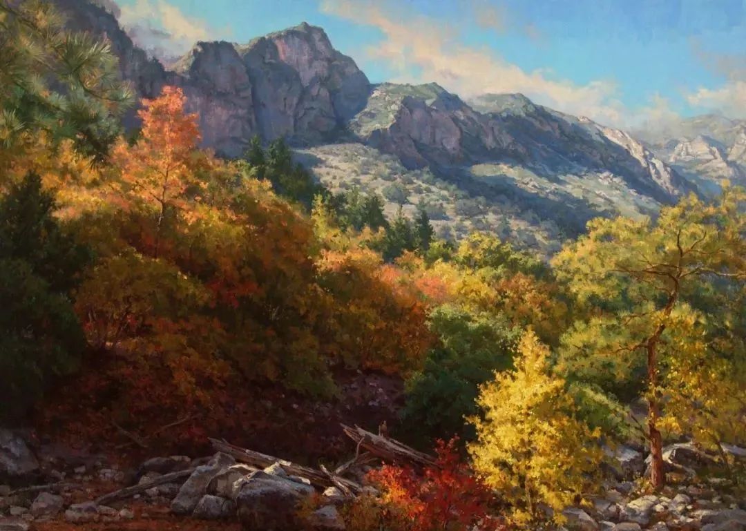 大师笔触生动的风景油画,视觉冲击力很强的风景油画图片