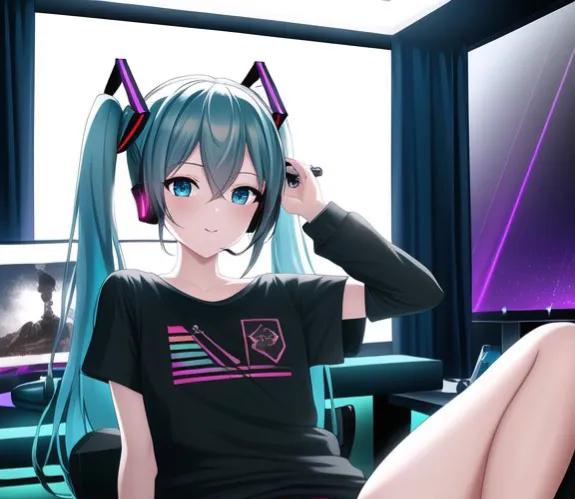 初音未来绘画教程可爱版,ai绘画未来少女