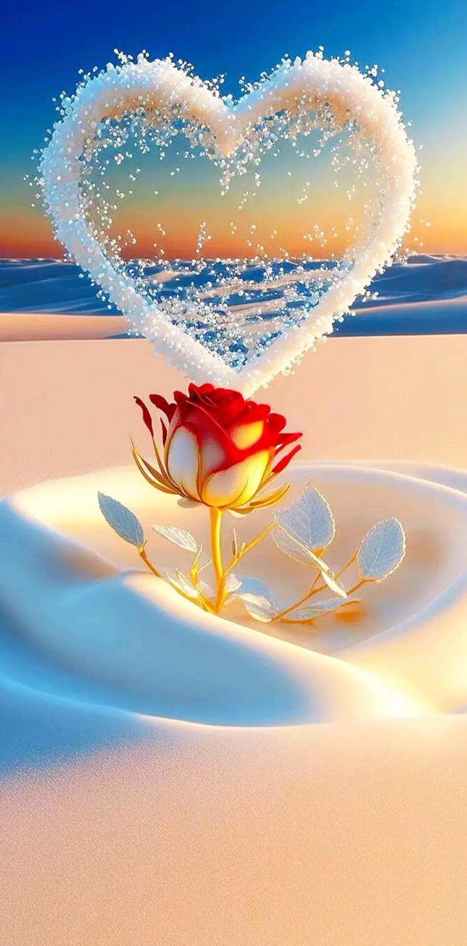 唯美心形壁纸高清图文,唯美爱心壁纸图片大全