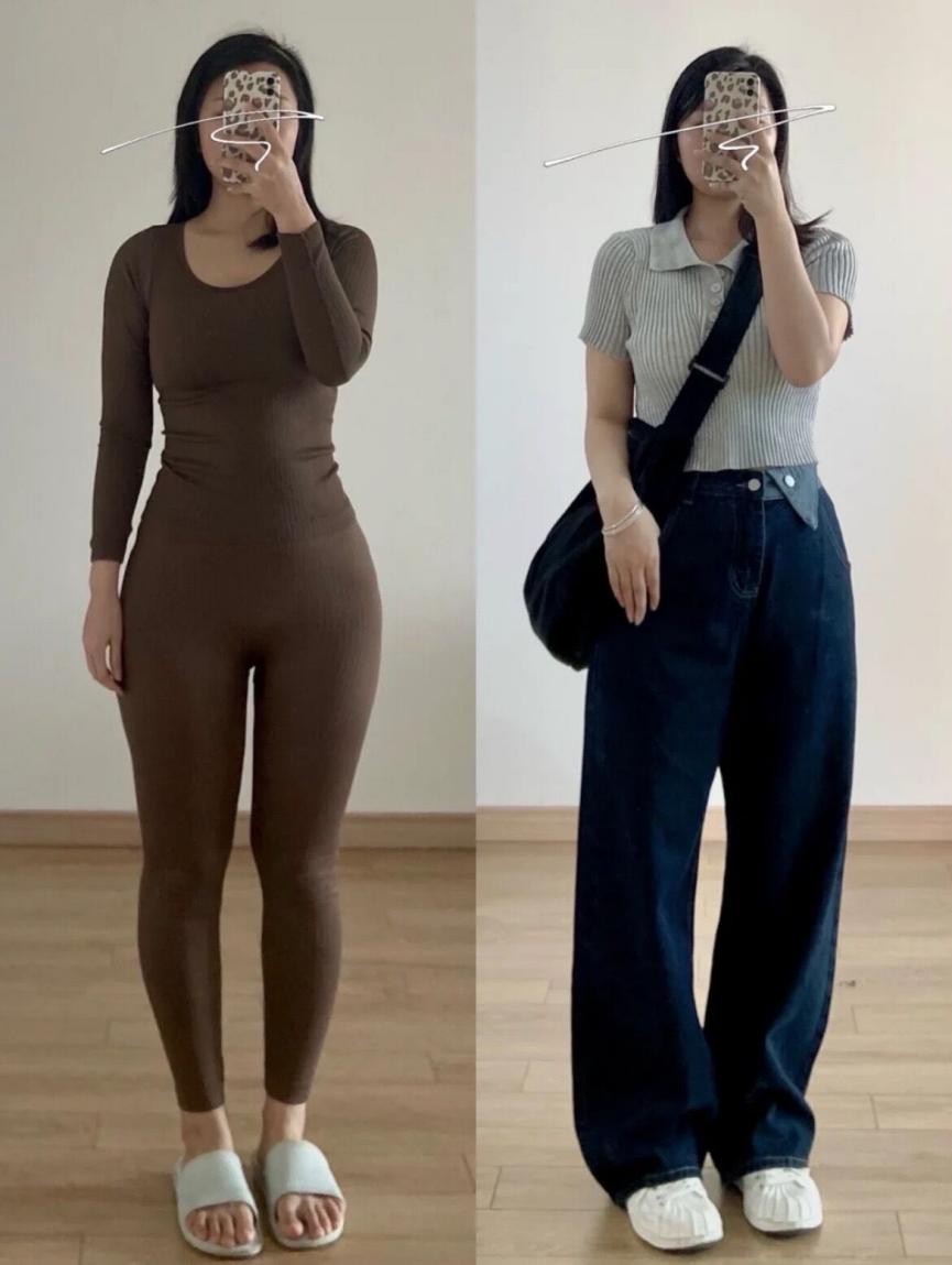 大腿粗屁股大胯宽怎么穿搭,胯大腿粗的梨形身材穿什么裤子