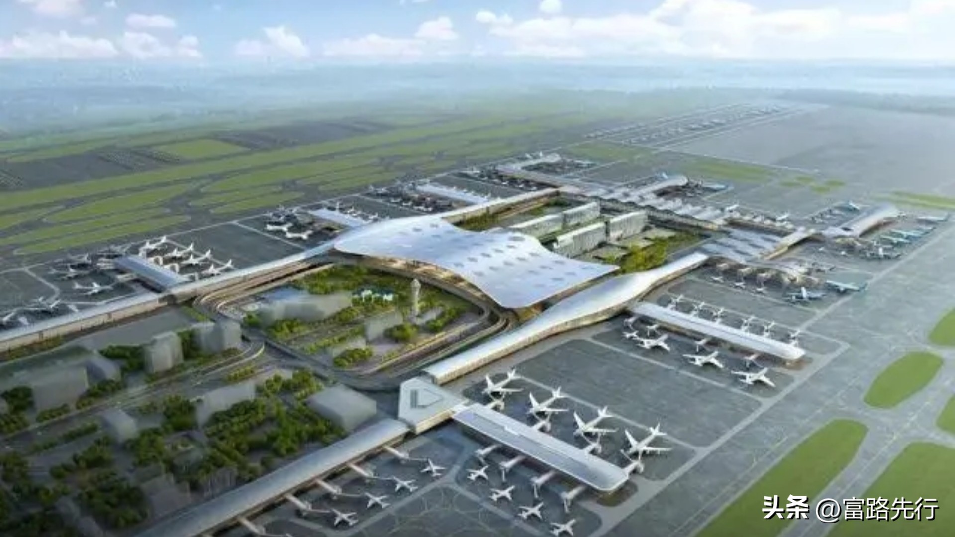 杭州机场高铁全力建设中，实现空铁零距离换乘助力钱塘大发展！