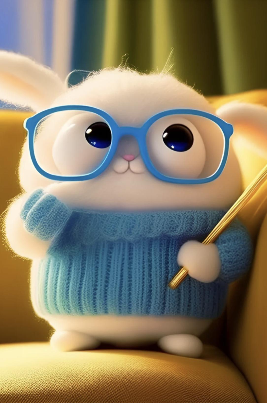 萌到爆可爱壁纸卡通兔,可爱的星空兔兔壁纸图片