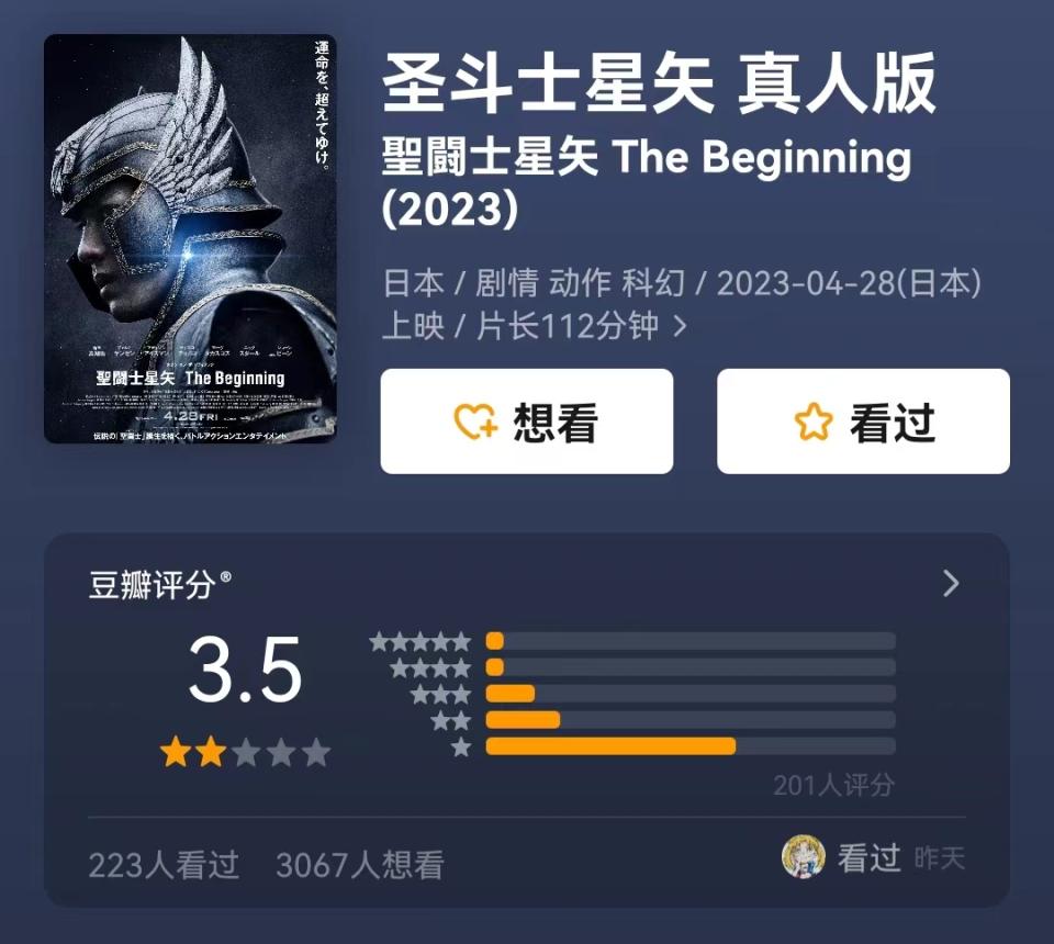 好家伙，《圣斗士星矢》大扑街，与刘德华李连杰的烂片有得一拼