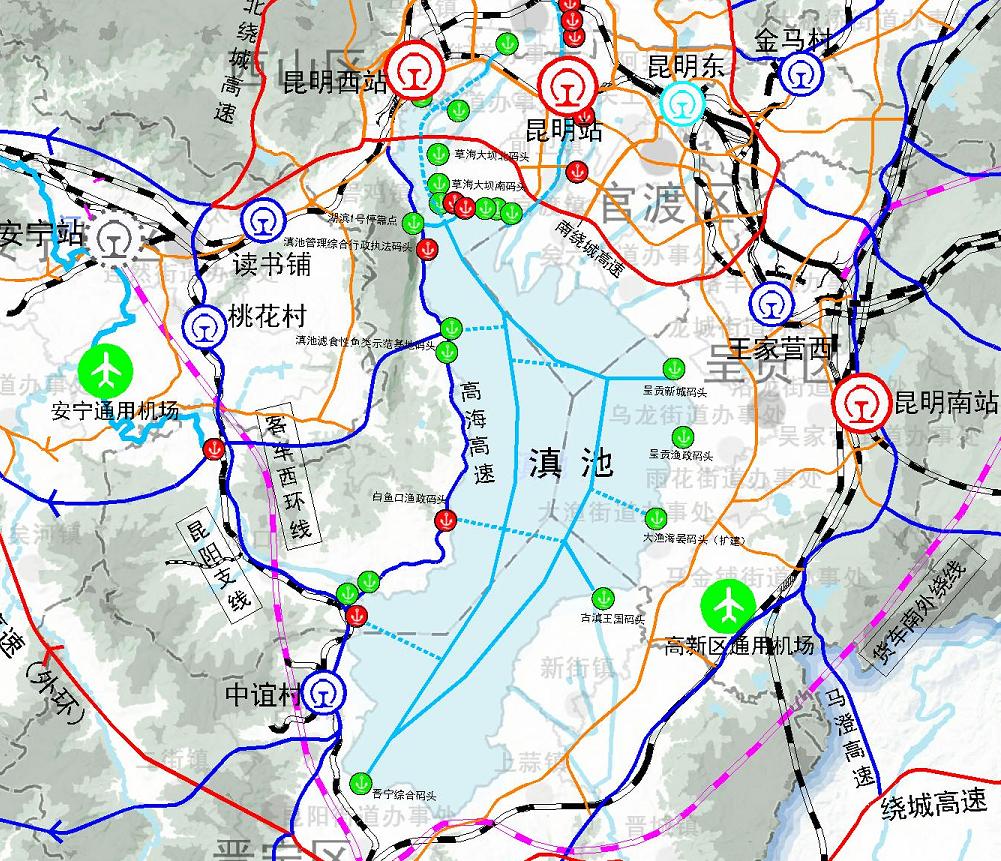 昆明五环环线最新规划图,昆明五环六环规划
