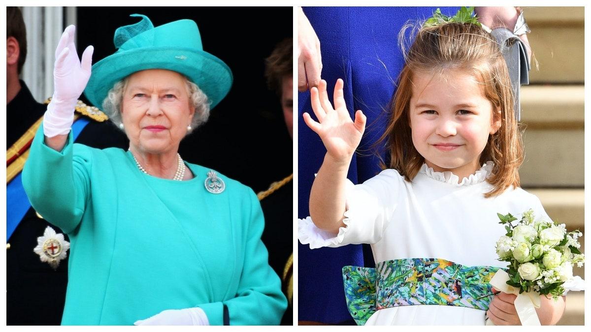 夏洛特公主与哈里王子的亲密接触,哈里王子梅根和小公主夏洛特