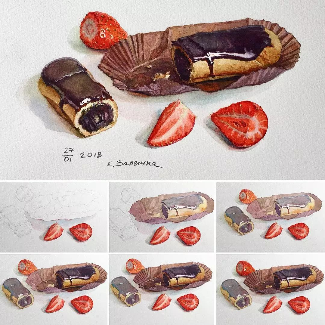 水彩画面脏？颜色单薄？不会调色，简单教程让你从小白变成大神