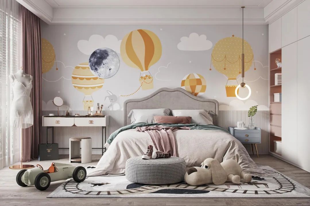 小房间只能放一张床儿童房设计,儿童房空间小双床不要上下铺