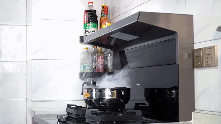 美的集成灶LS5开箱评测，首创顶侧双吸设计，油烟零逃逸