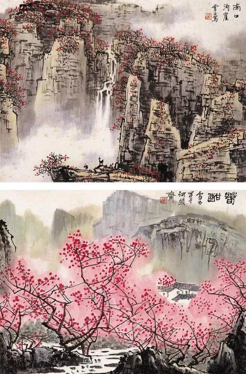 中国画山水画名作高清图片,古代名家横幅山水画作品欣赏