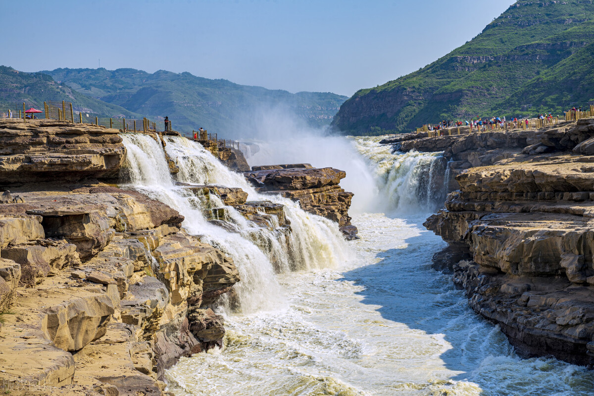 太原五台山壶口瀑布,山西五台山瀑布