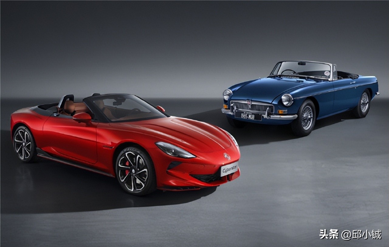 成都名爵cyberster黄色,车展名爵跑车cyberster图片