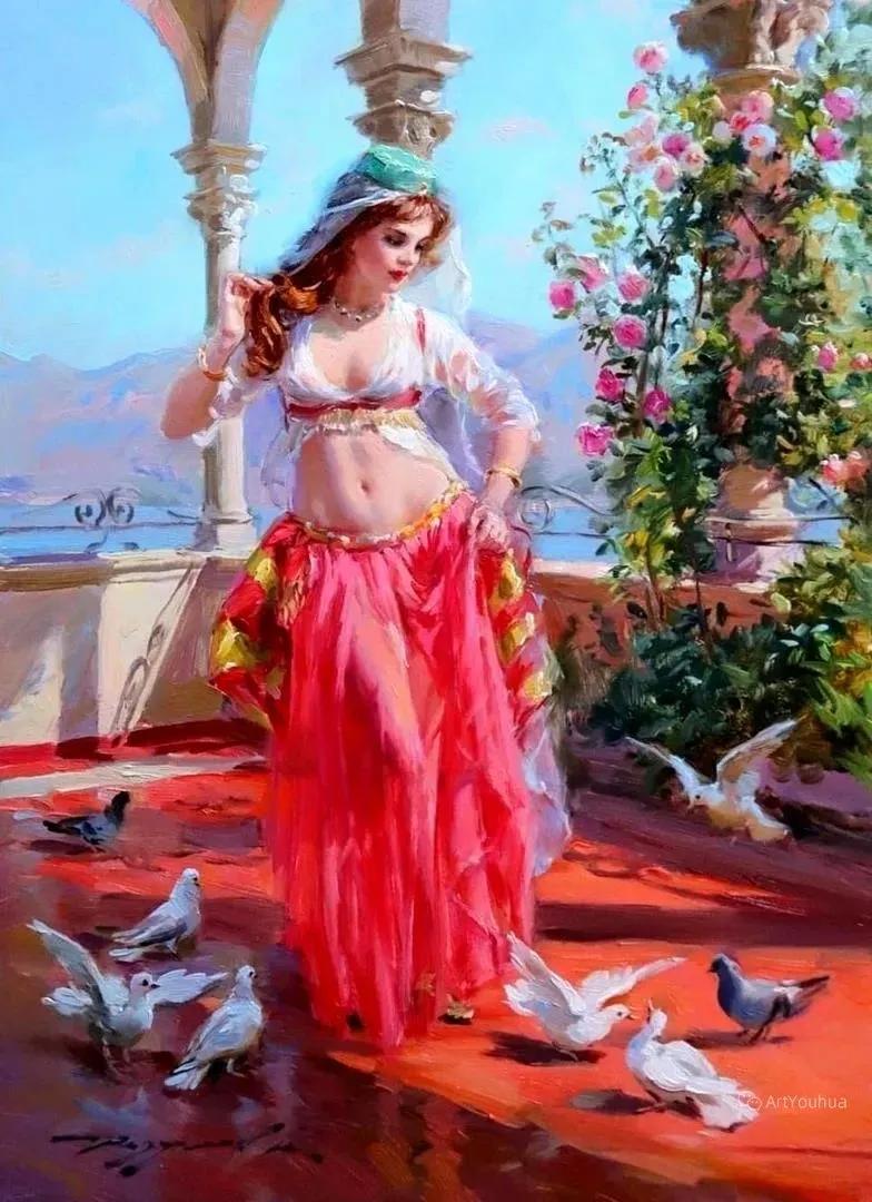 俄罗斯康斯坦丁的油画,康斯坦丁天空之镜油画